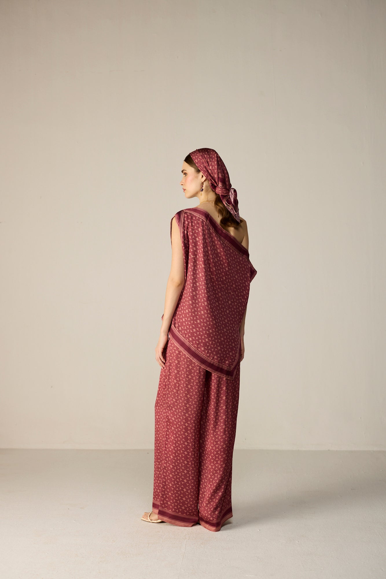 Freya Top Co-ord Set Maroon