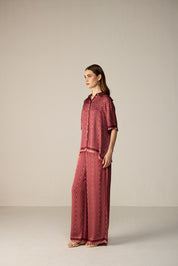 Noah Shirt Co-ord Set Maroon
