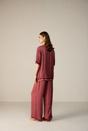 Noah Shirt Co-ord Set Maroon