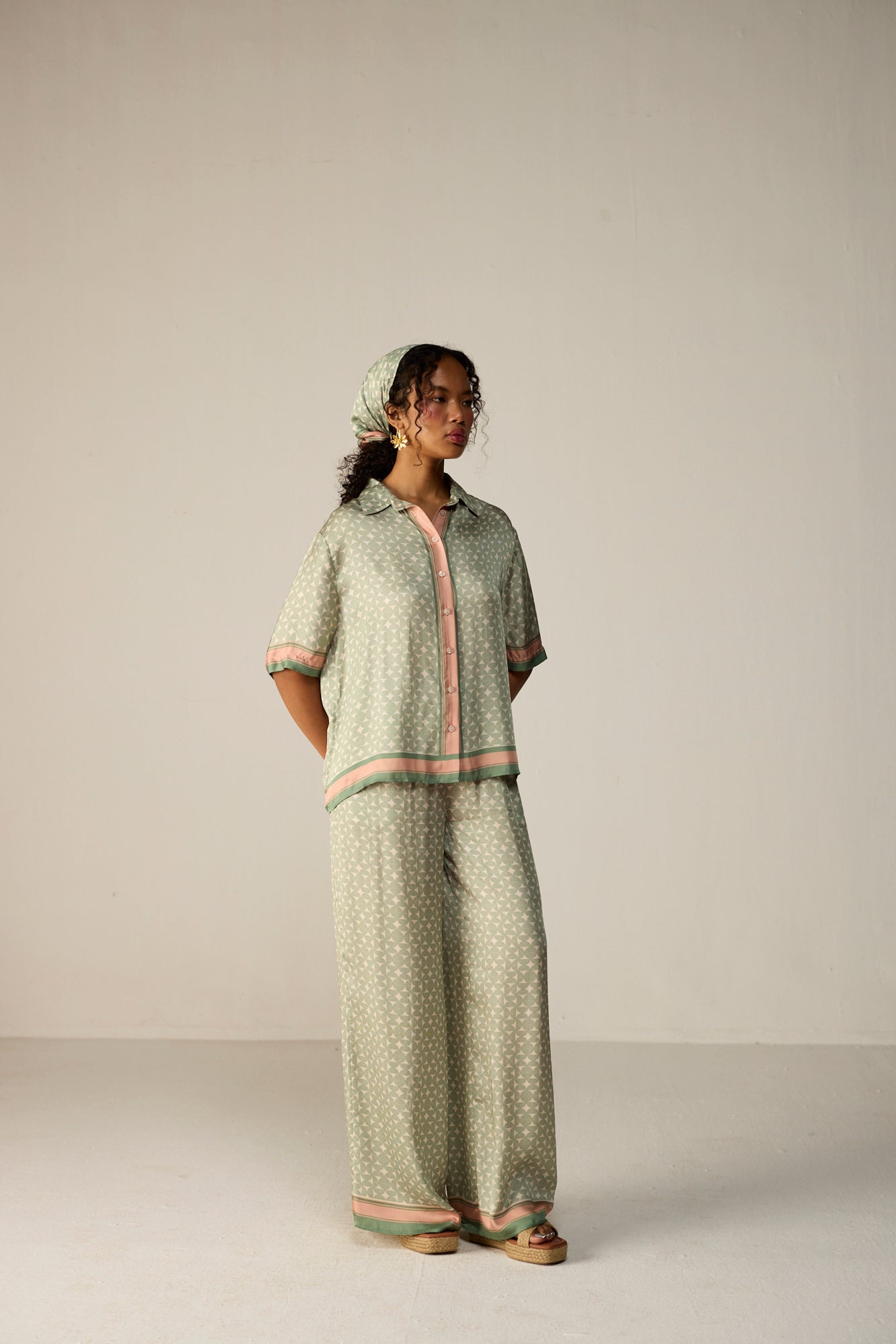 Noah Shirt Co-ord Set Green