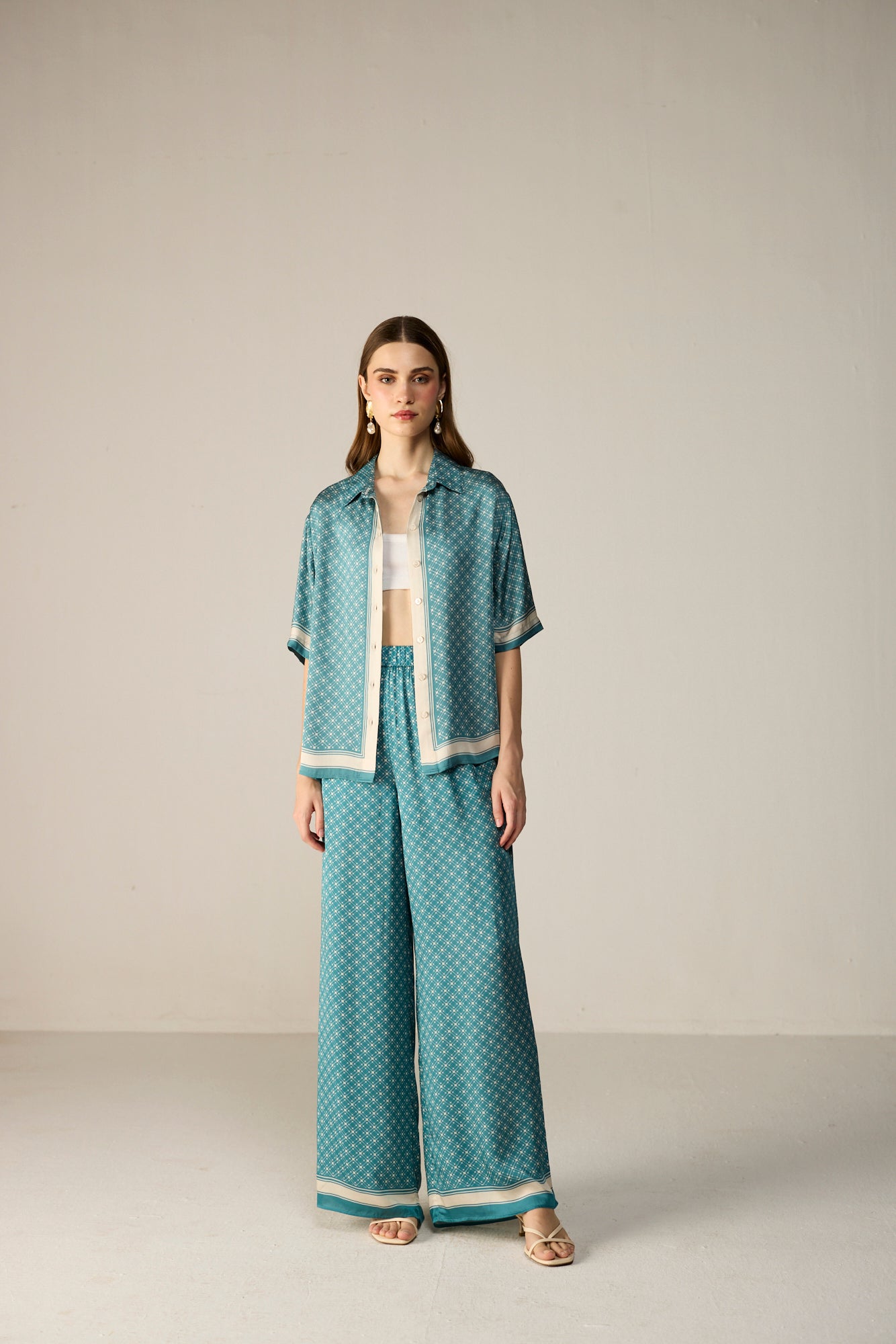 Noah Shirt Co-ord Set Blue