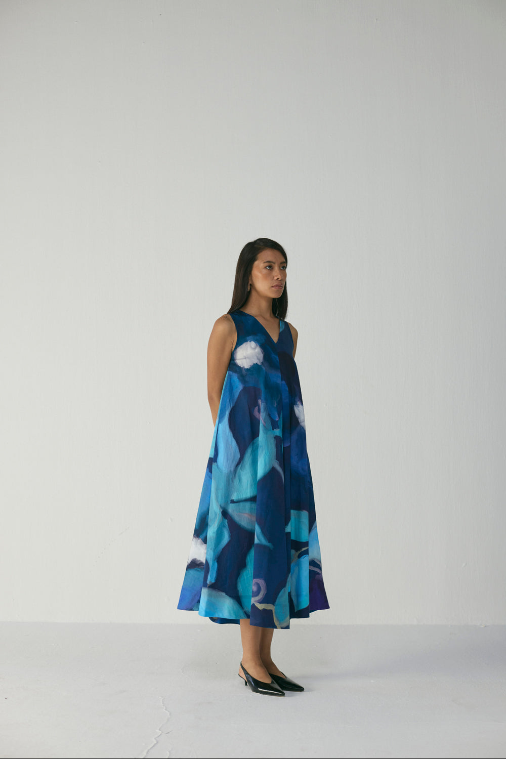 Blue Lagoon V Neck Dress
