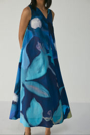 Blue Lagoon V Neck Dress