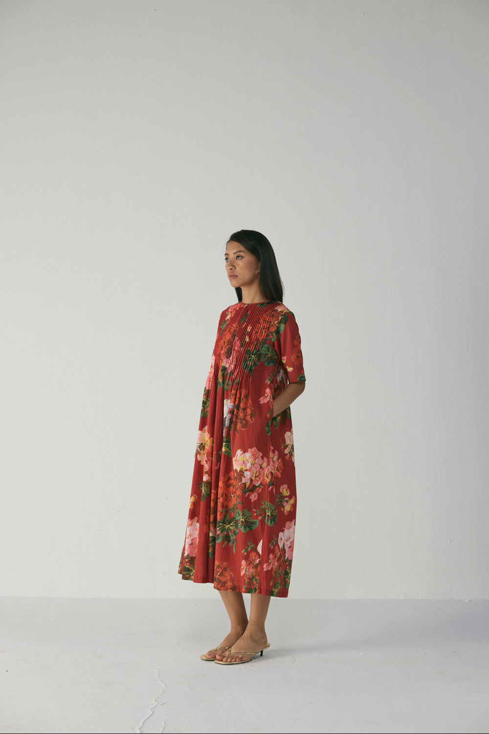 Jingle Pintucks Dress