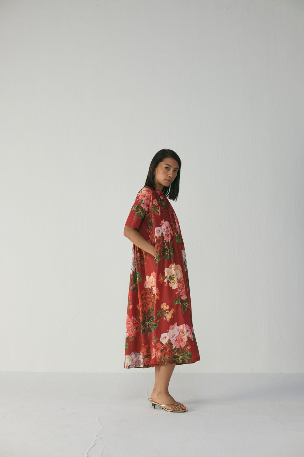 Jingle Pintucks Dress