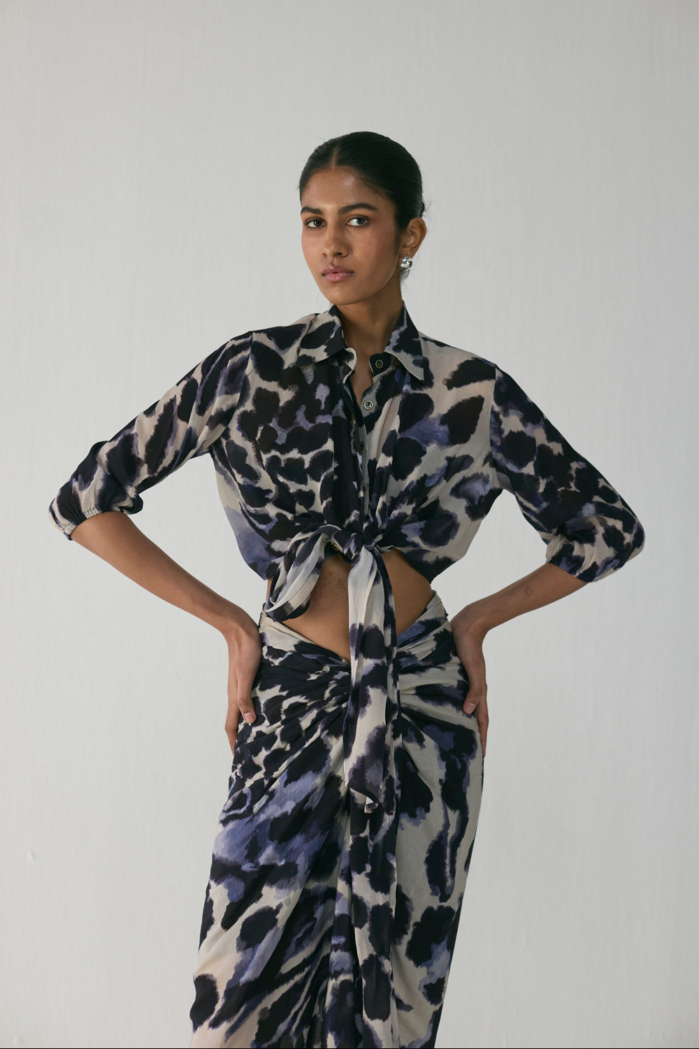 Samburu Tie Up Top and Skirt Set