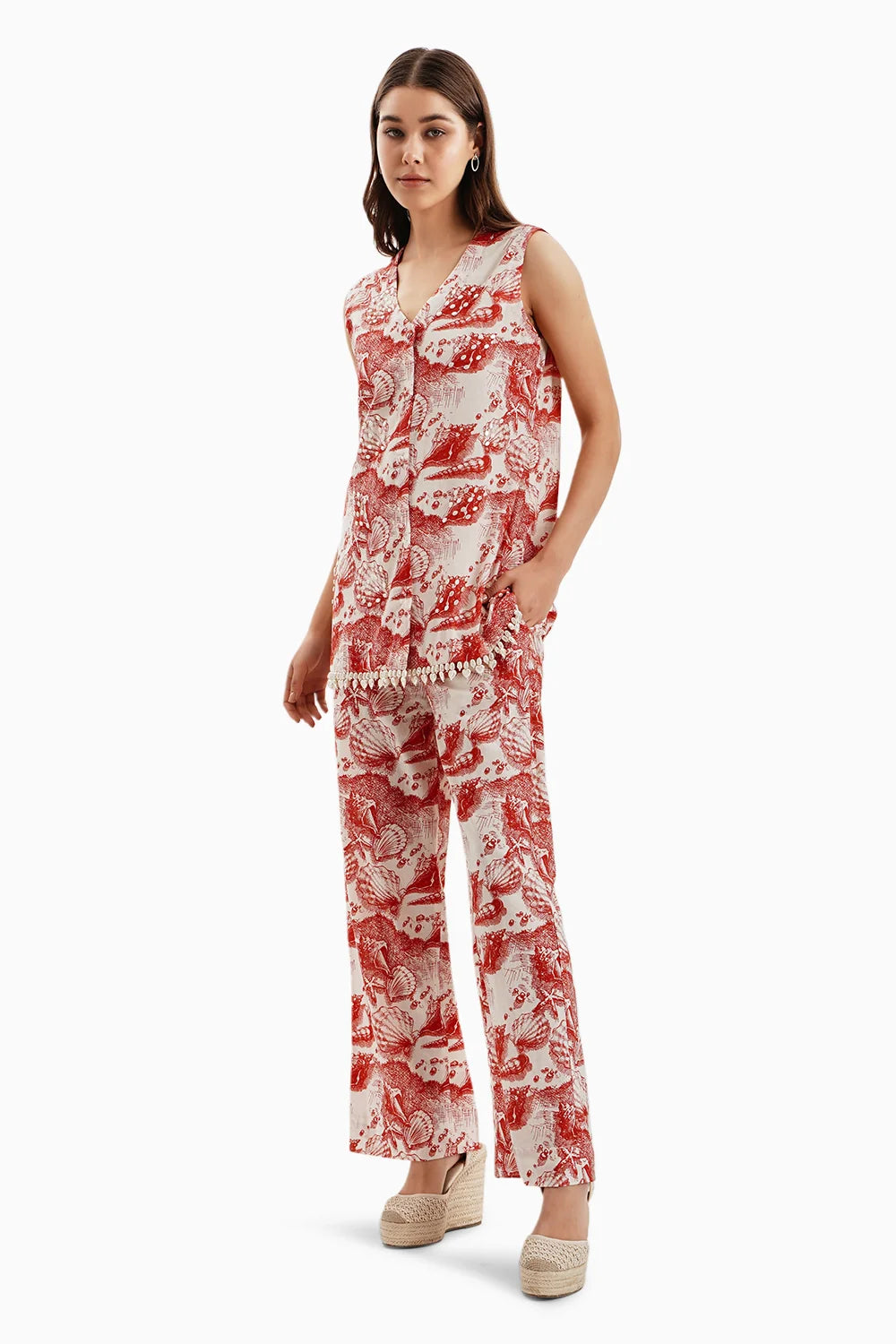 Red Cotton Marine Mood Set