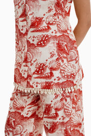 Red Cotton Marine Mood Set