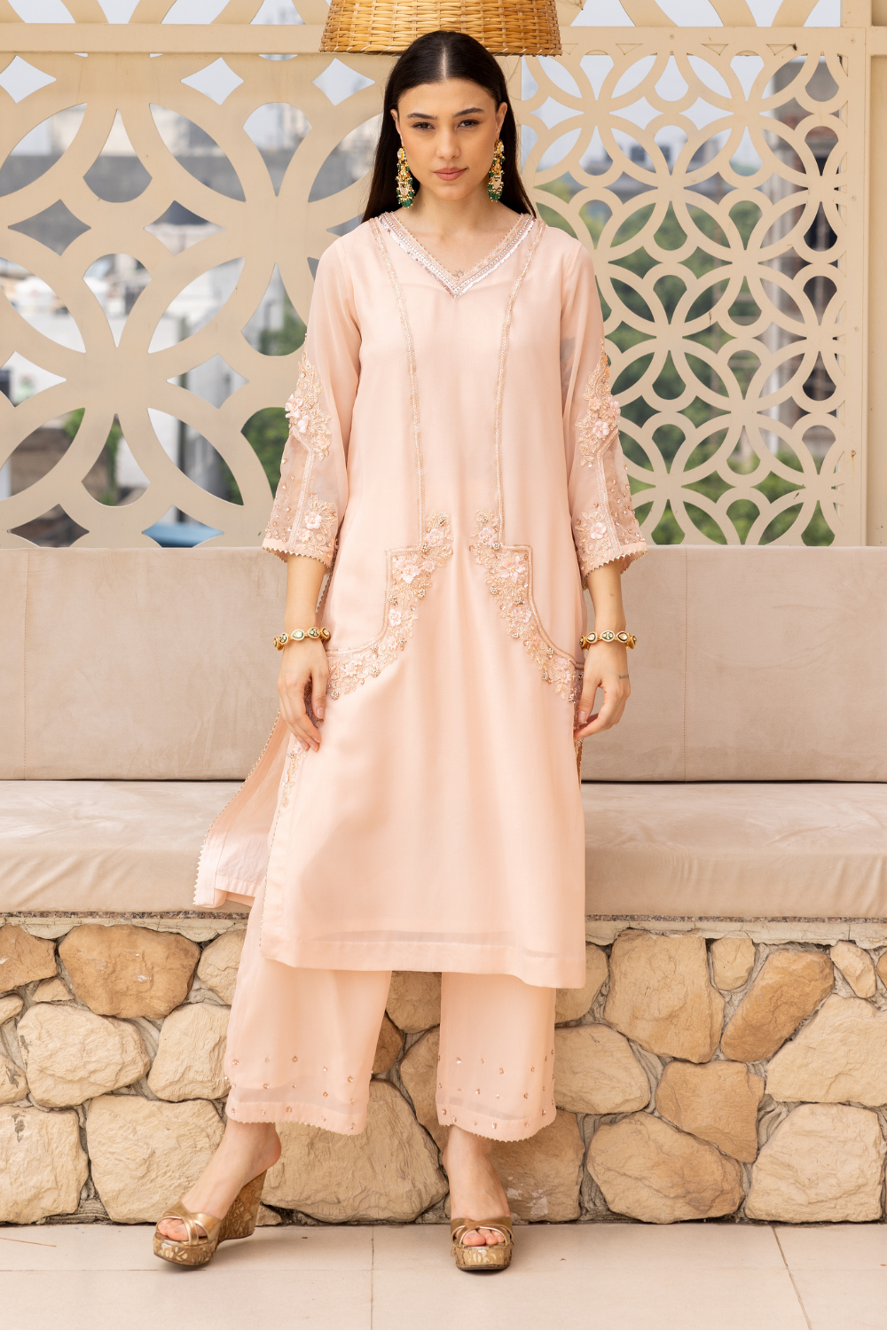 Bhavya Suit With Plazzo And Dupatta
