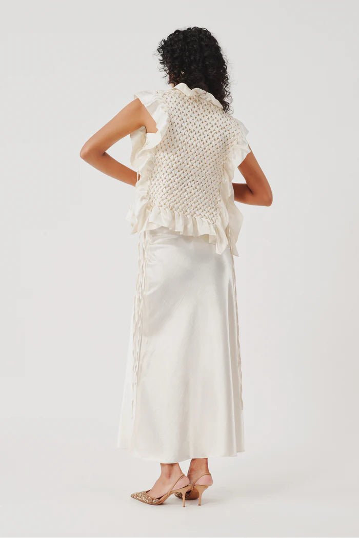 Phoenix Mashru Bib In Ivory