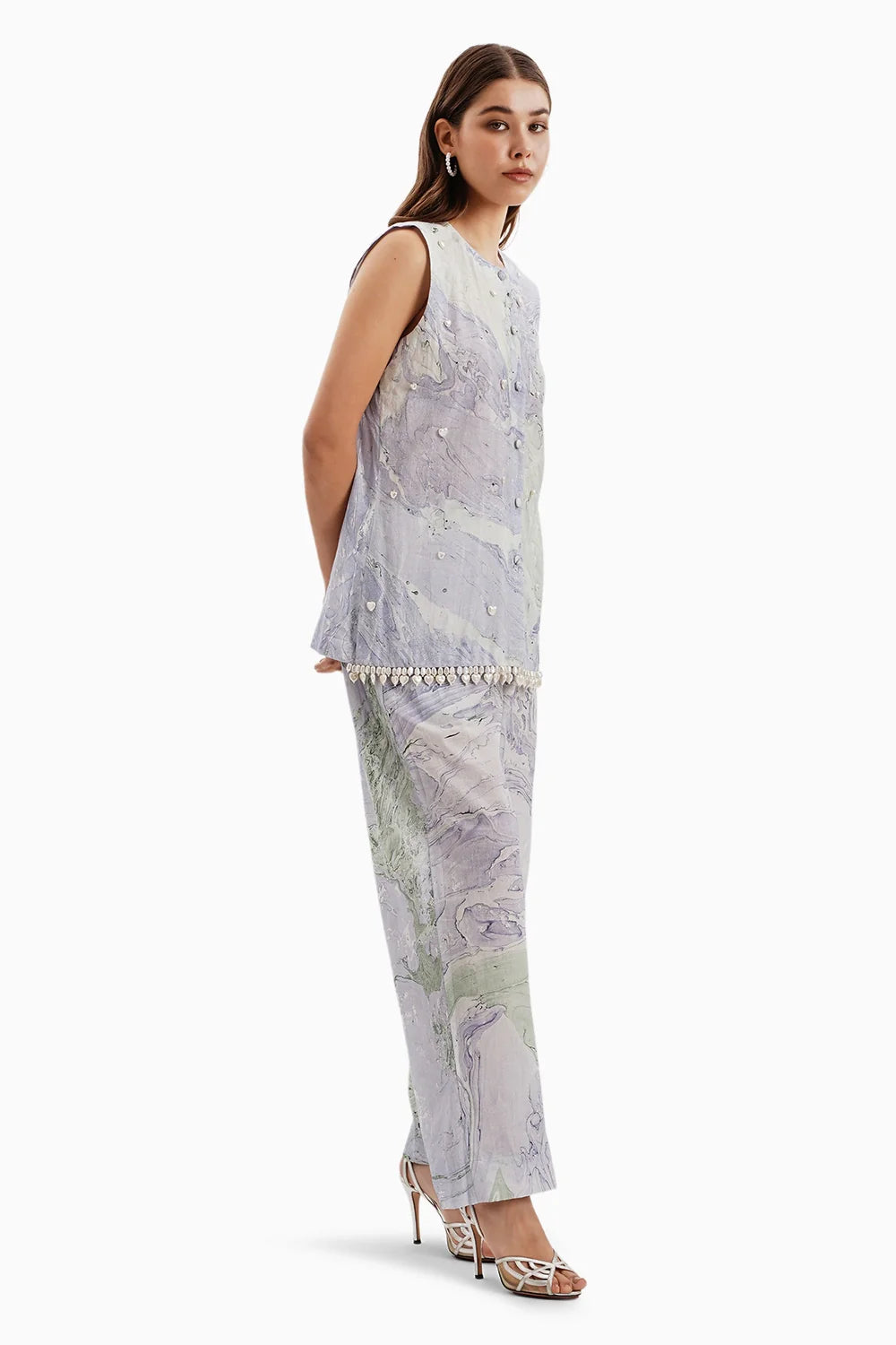 Blue Green Cotton Marble Set