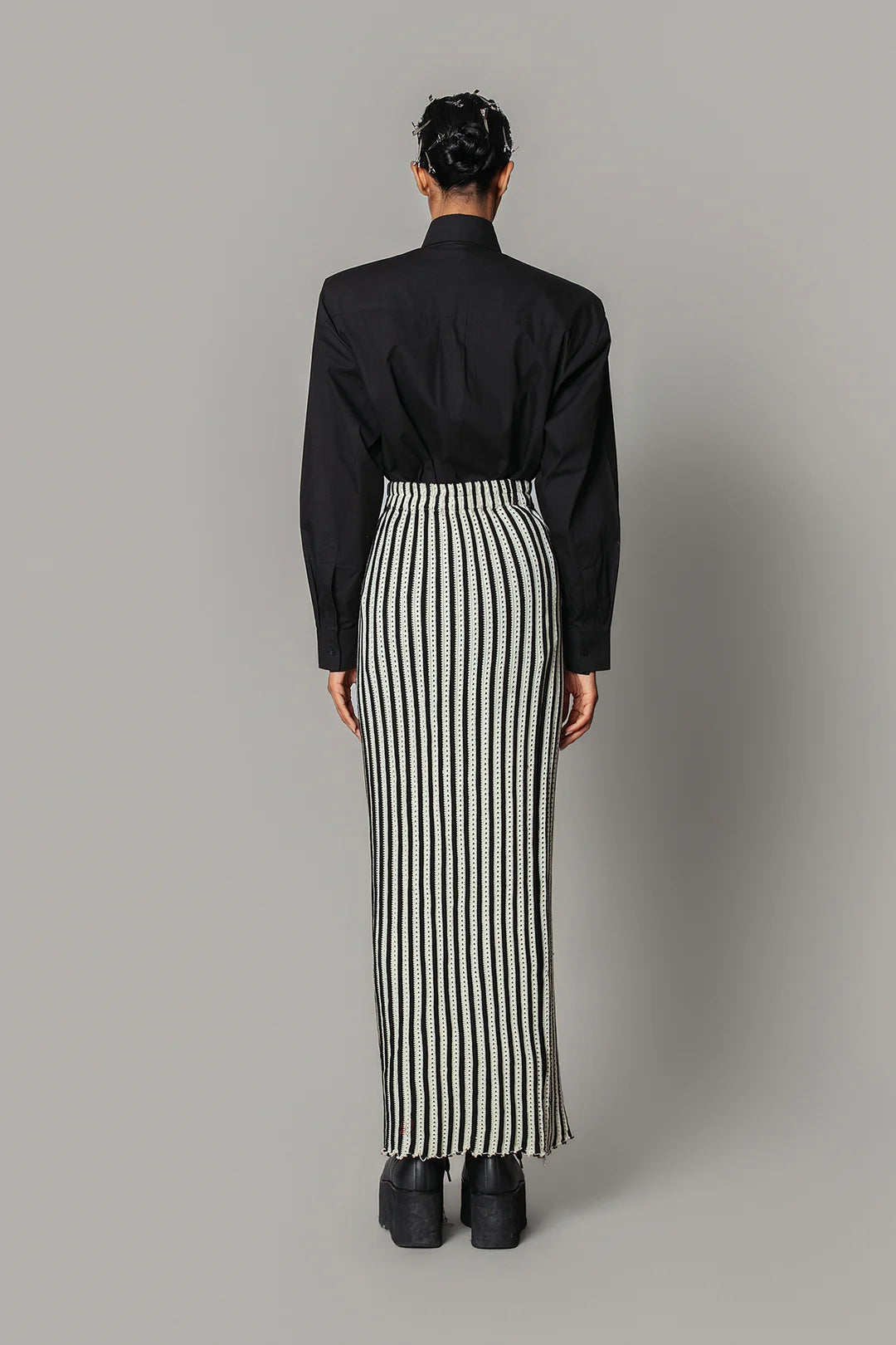 Knitted Strip Skirt