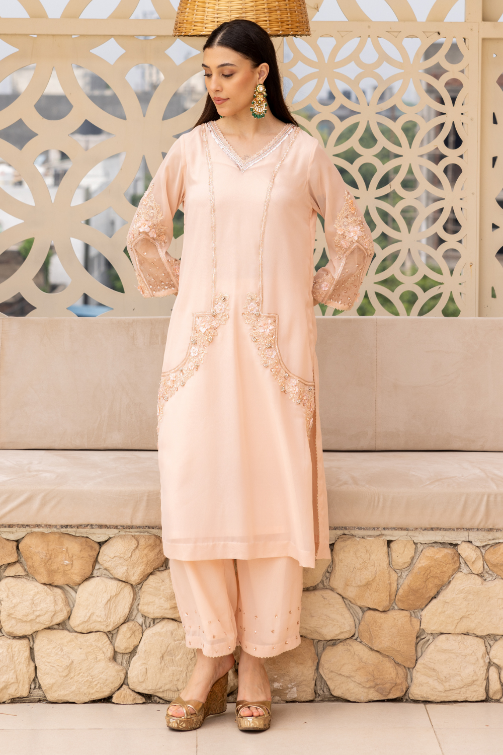 Bhavya Suit With Plazzo And Dupatta