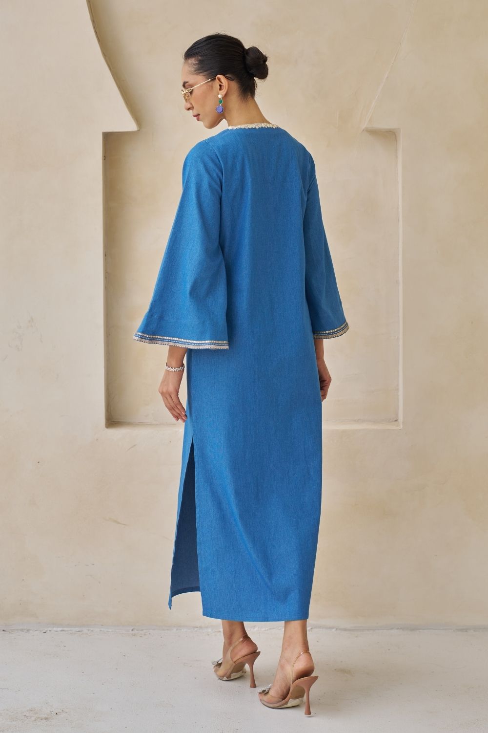Azura Embroidered Kaftan With Pants Set