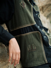 Four Patch Shirt Black & Green