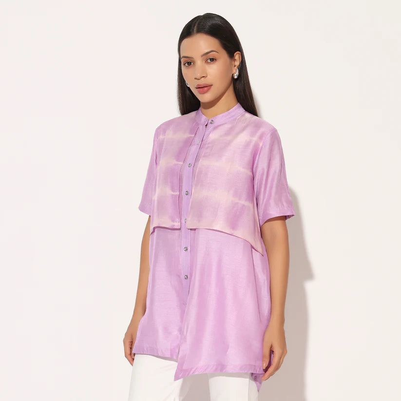 Zephyra Shibori Striped Shirt