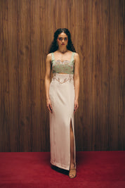 Sage silken gown image 9