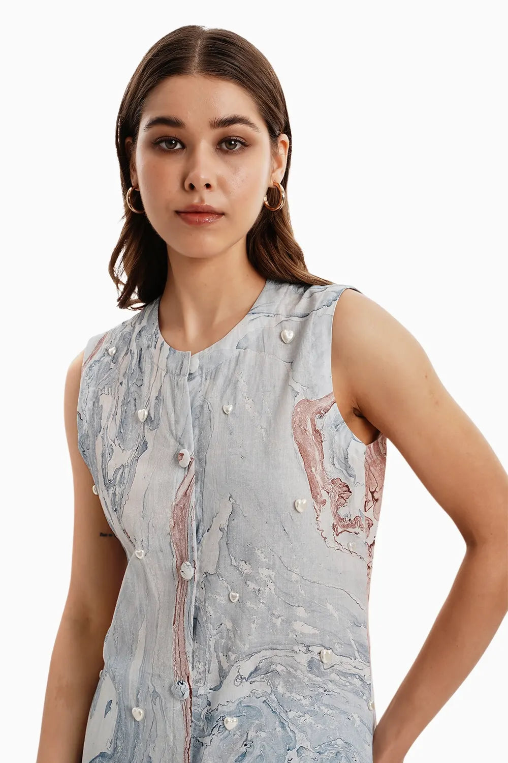 Pink Blue Cotton Marble Set