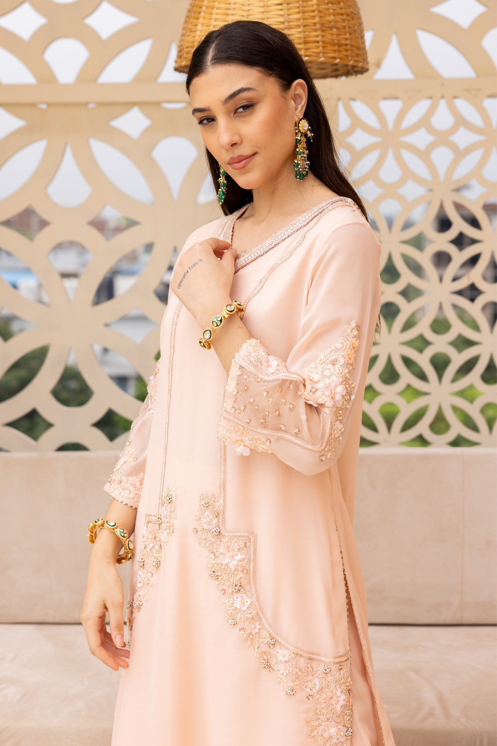 Bhavya Suit With Plazzo And Dupatta