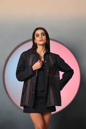 Starlit Galaxy Oversized Denim Jacket