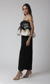 Eclipse Bloom Strapless Column Gown