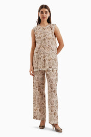 Earthy Brown Cotton Print Set