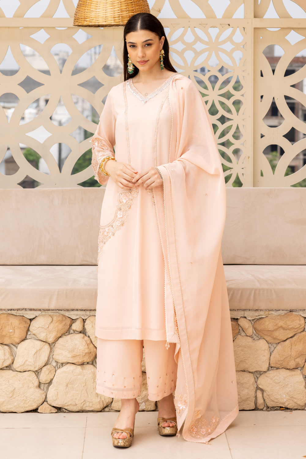 Bhavya Suit With Plazzo And Dupatta