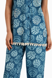Blue Cotton Shells Set