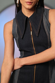 Two Toned Denim Dress
