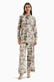Black White Cotton Noble Ground Set