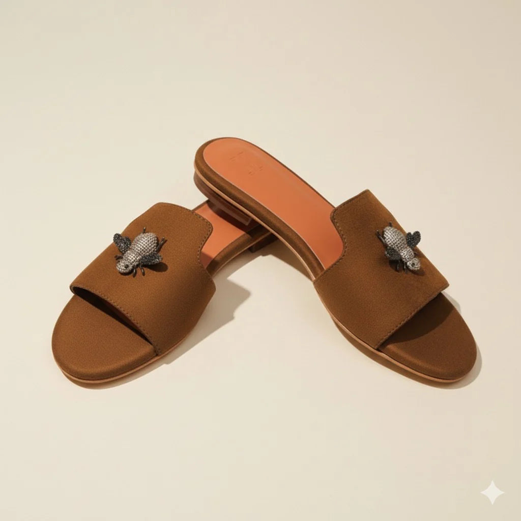 Suede Bee Mules Footwear