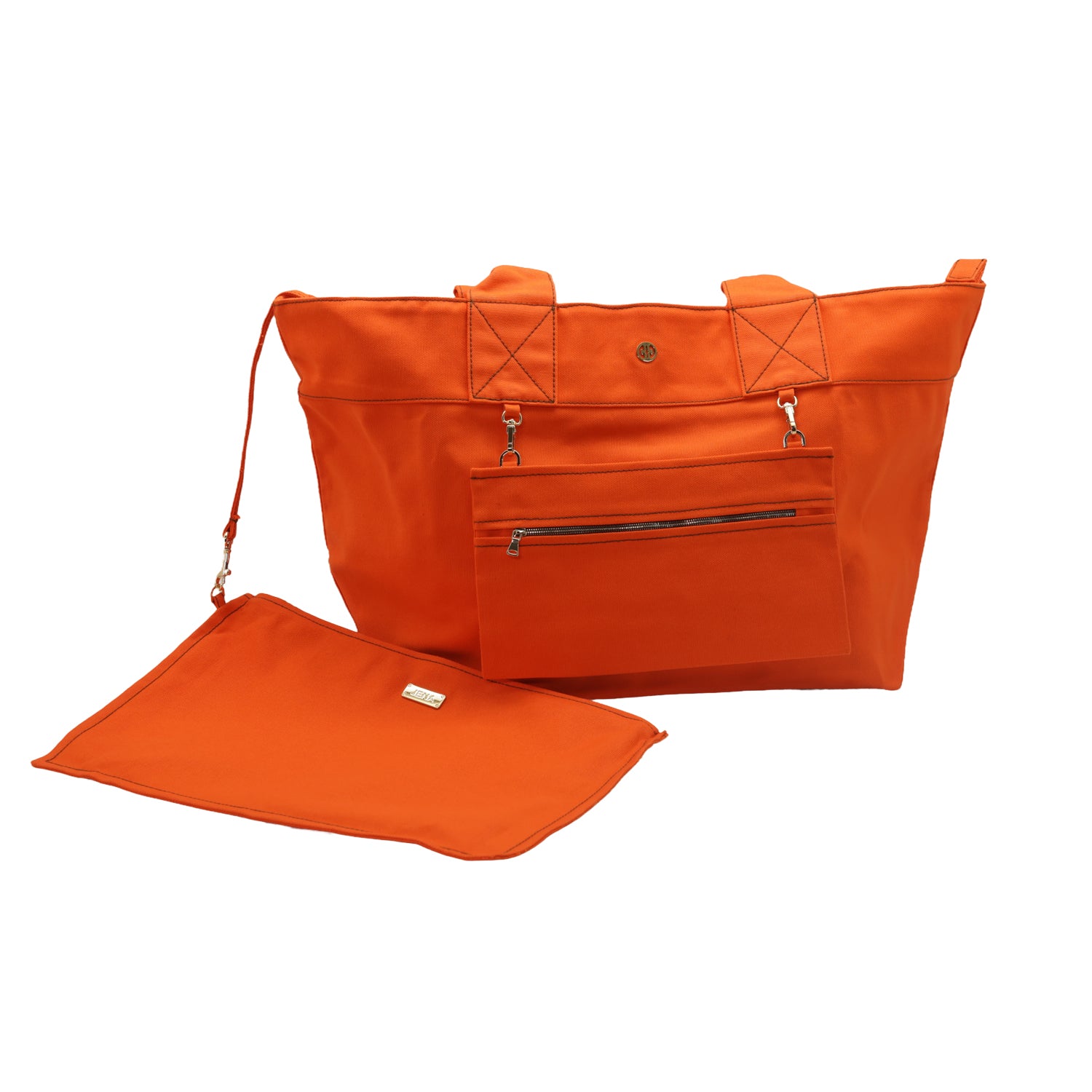 Jena Weekender Canvas Tote Burnt Orange