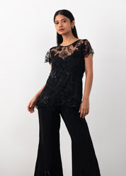 Net Embroidered Co-ord
