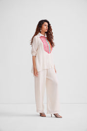 Multicoloured Yoke Twin Set