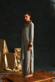 V Tunic Foil Twin Set