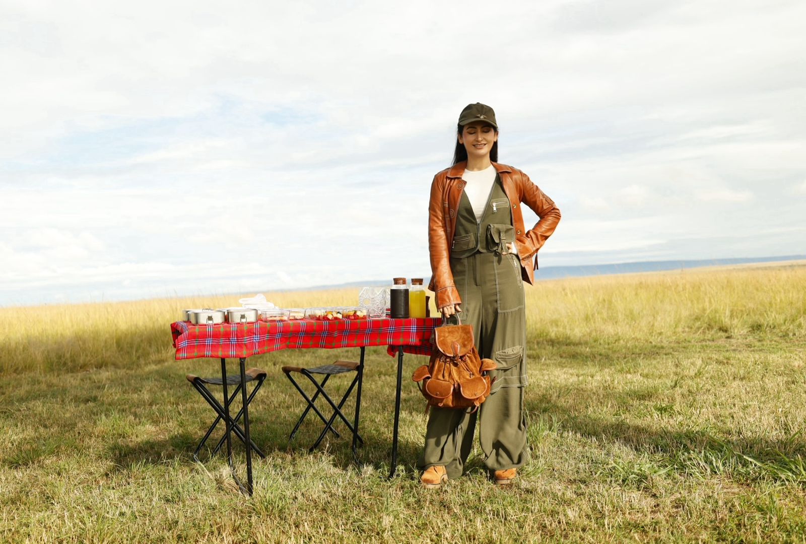 Shalini Passi In Olive Safari Waist Coat Set