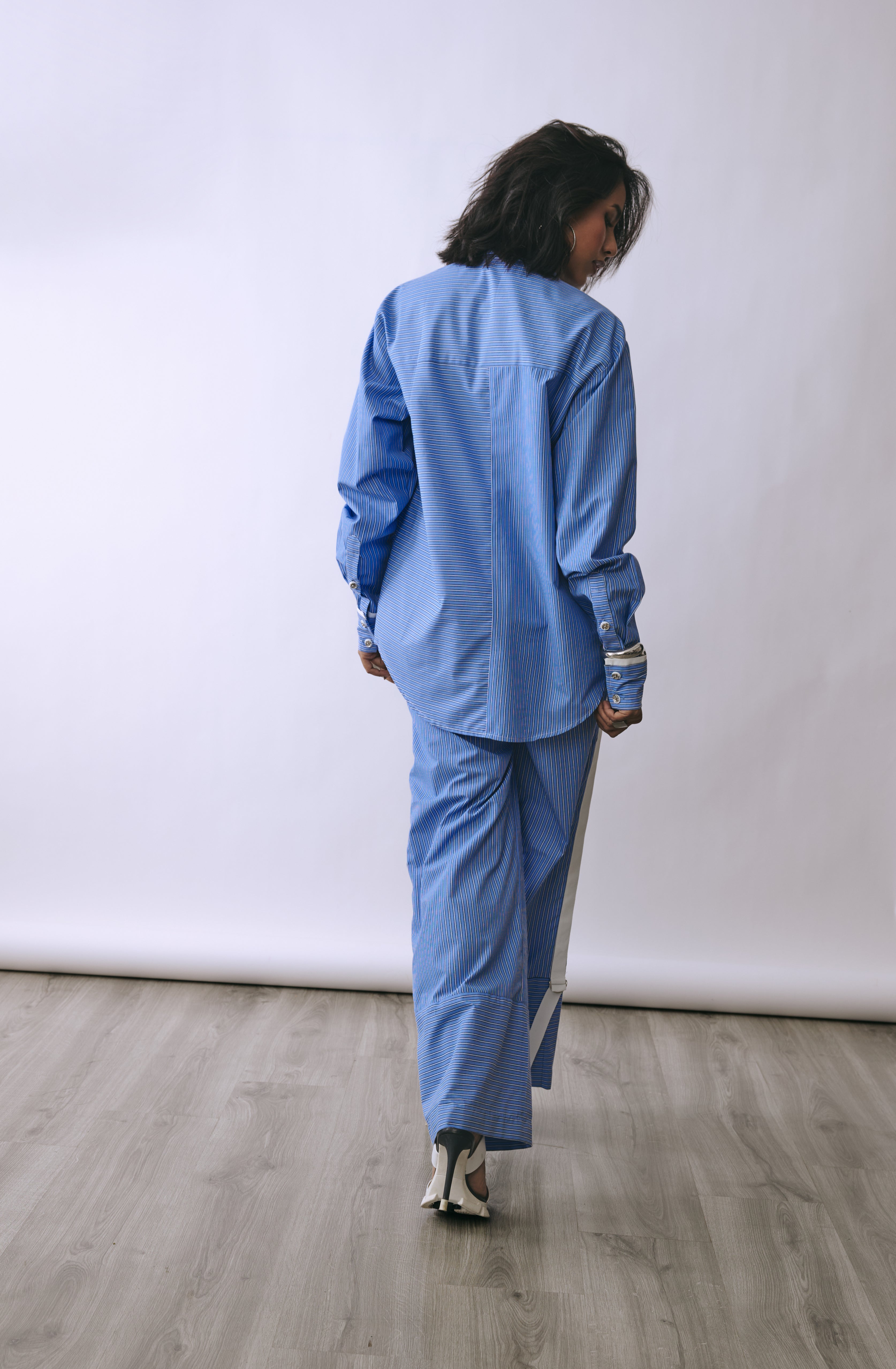 Blue Striped Co-ord Set