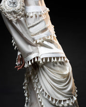 Ornament Patchwork Jacket & Drape Tassel Trouser Set