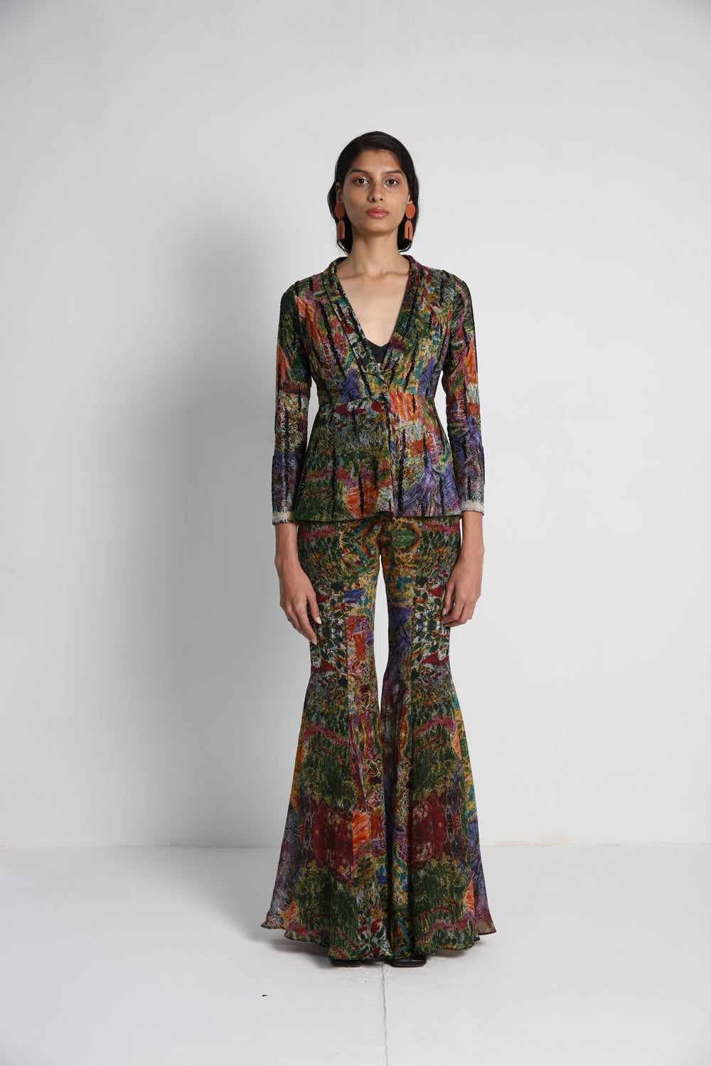 Midday Long Jacket With Flare Pant