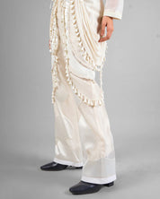 Cord Fringe Top & Drape Tassel Trouser Set