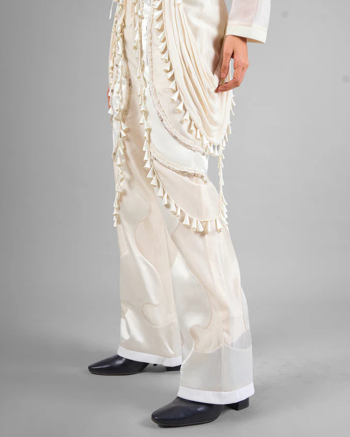 Cord Fringe Top & Drape Tassel Trouser Set