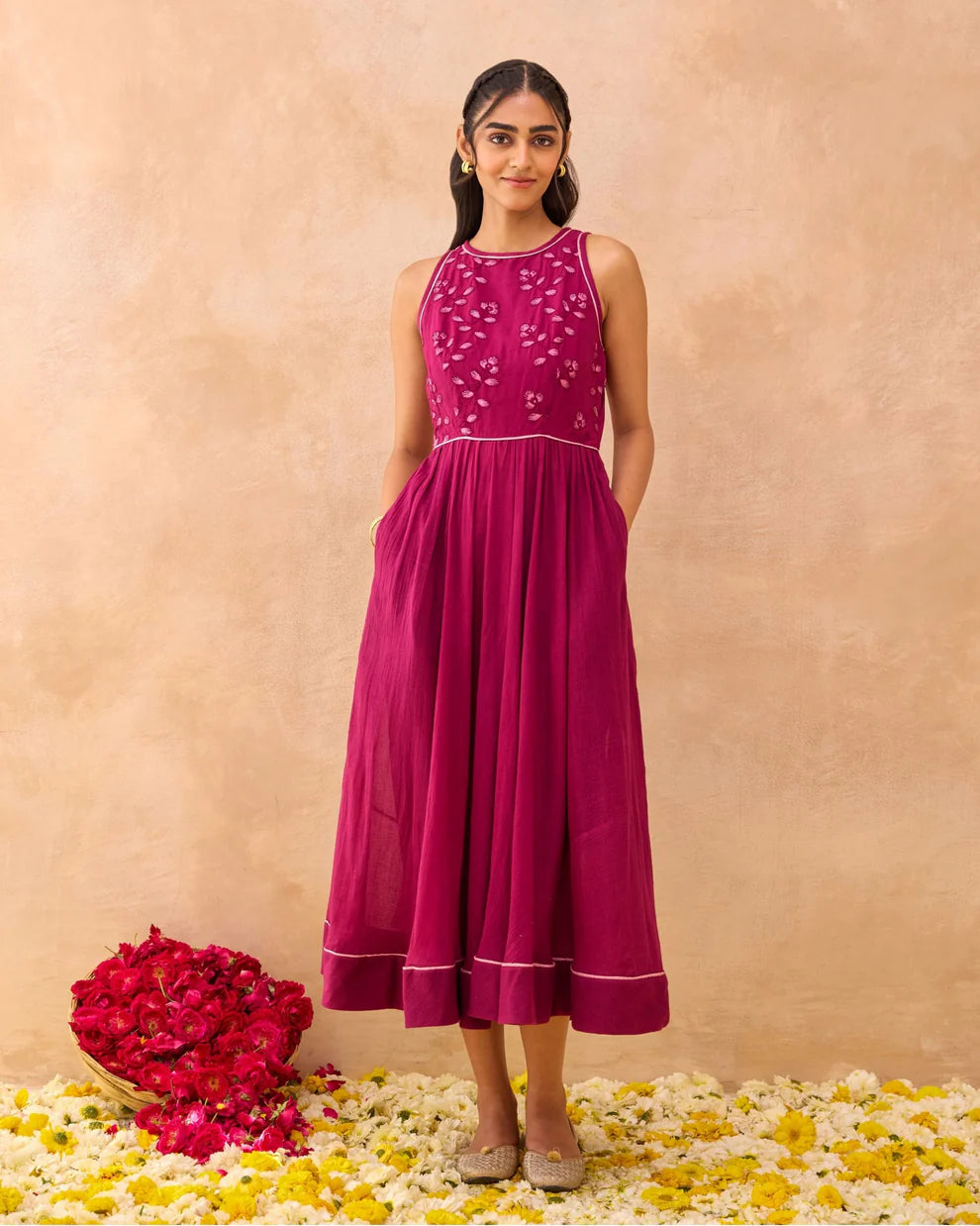 Magenta Meadow Dress