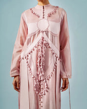 Ornament Patchwork Kurta & Tassels Trouser Set