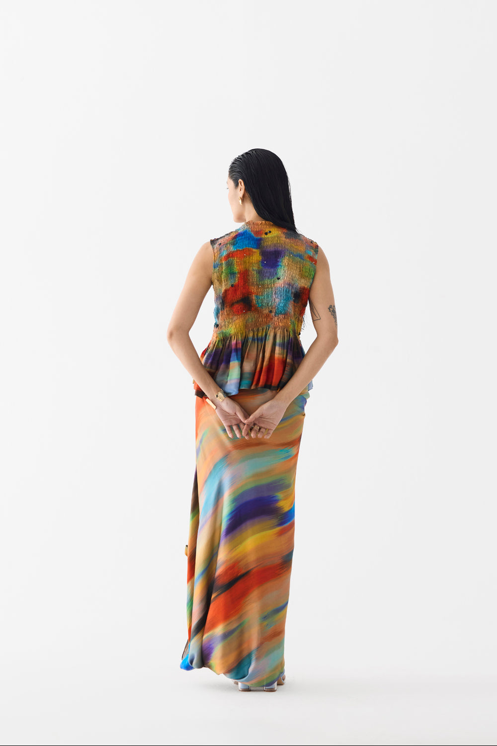 Night Queen Ruching Top & Knot Skirt