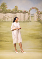 Pearl Mist Relaxed Short Dress