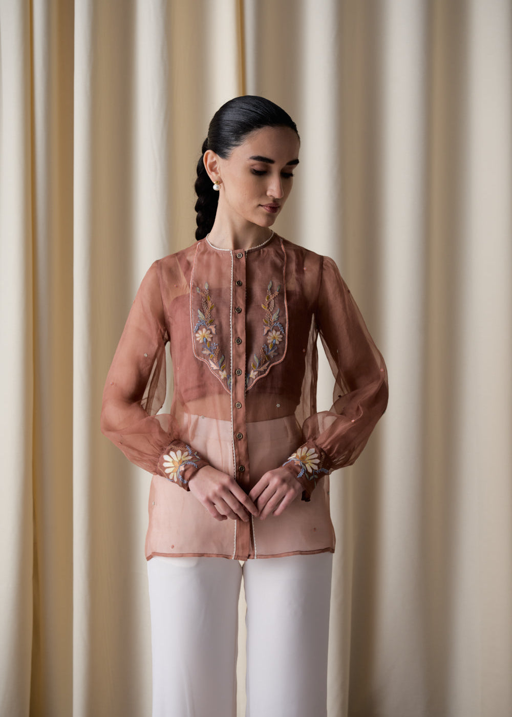 Mocha sheer top image 1