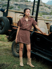 Corbett Half Sleeve Shirt Brown