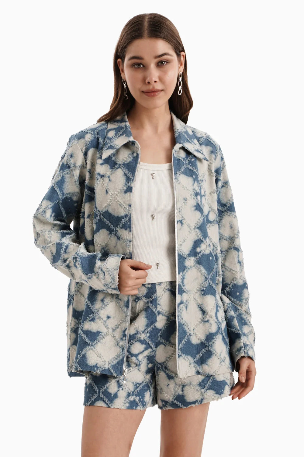 Denim Cloud Shacket Set