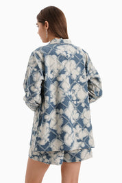 Denim Cloud Shacket Set