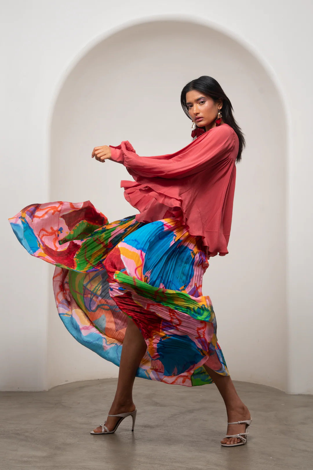 Sena Gathered Top & Skirt